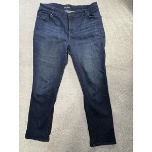 Lee Women's 20WL Dark Wash Stretch Jeans Mid-rise Straight Leg 5 Pocket 46x32